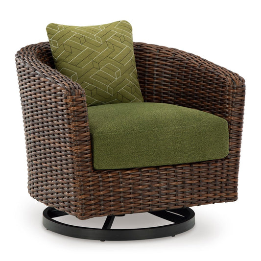 Horizon Hall Outdoor Swivel Lounge w/ Cushion - Outdoor Sofa