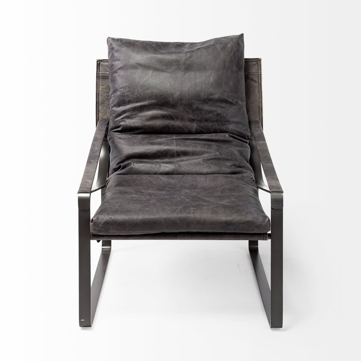 Hornet Leather Accent Chair Black Leather | Black Metak - accent-chairs