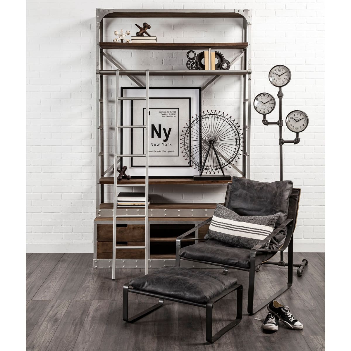 Hornet Leather Accent Chair Black Leather | Black Metak - accent-chairs
