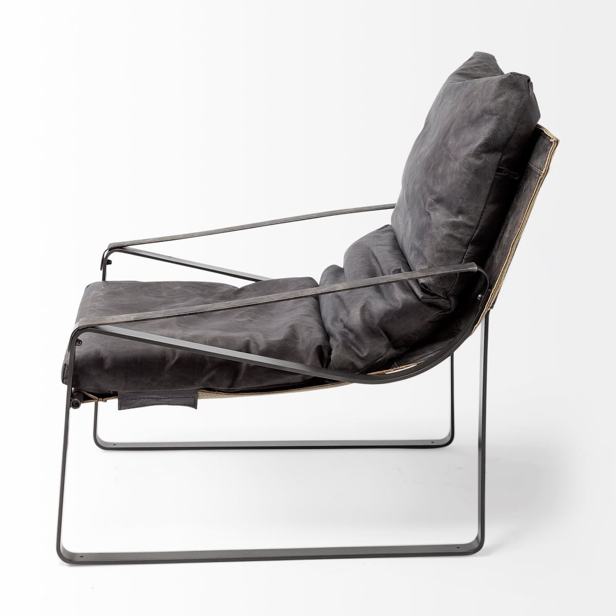 Hornet Leather Accent Chair Black Leather | Black Metak - accent-chairs