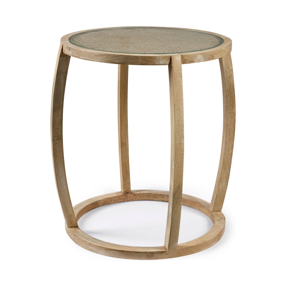 Hubbard Accent Table Brown Wood | Glass - accent-tables