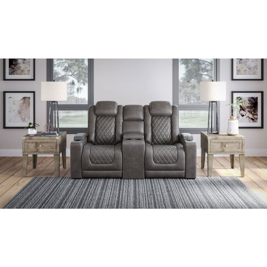 HyllMont Power Reclining Loveseat with Console - Loveseat