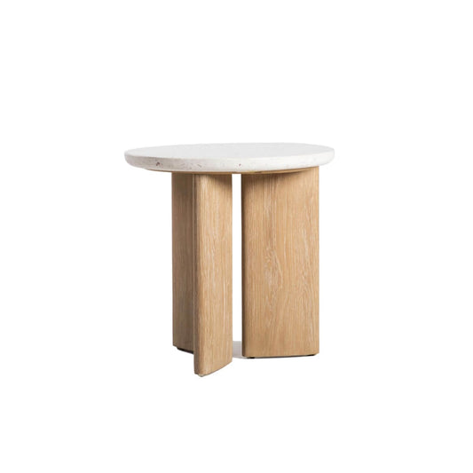 Infinity Side Table - Seashell Finish - lh-import-side-tables
