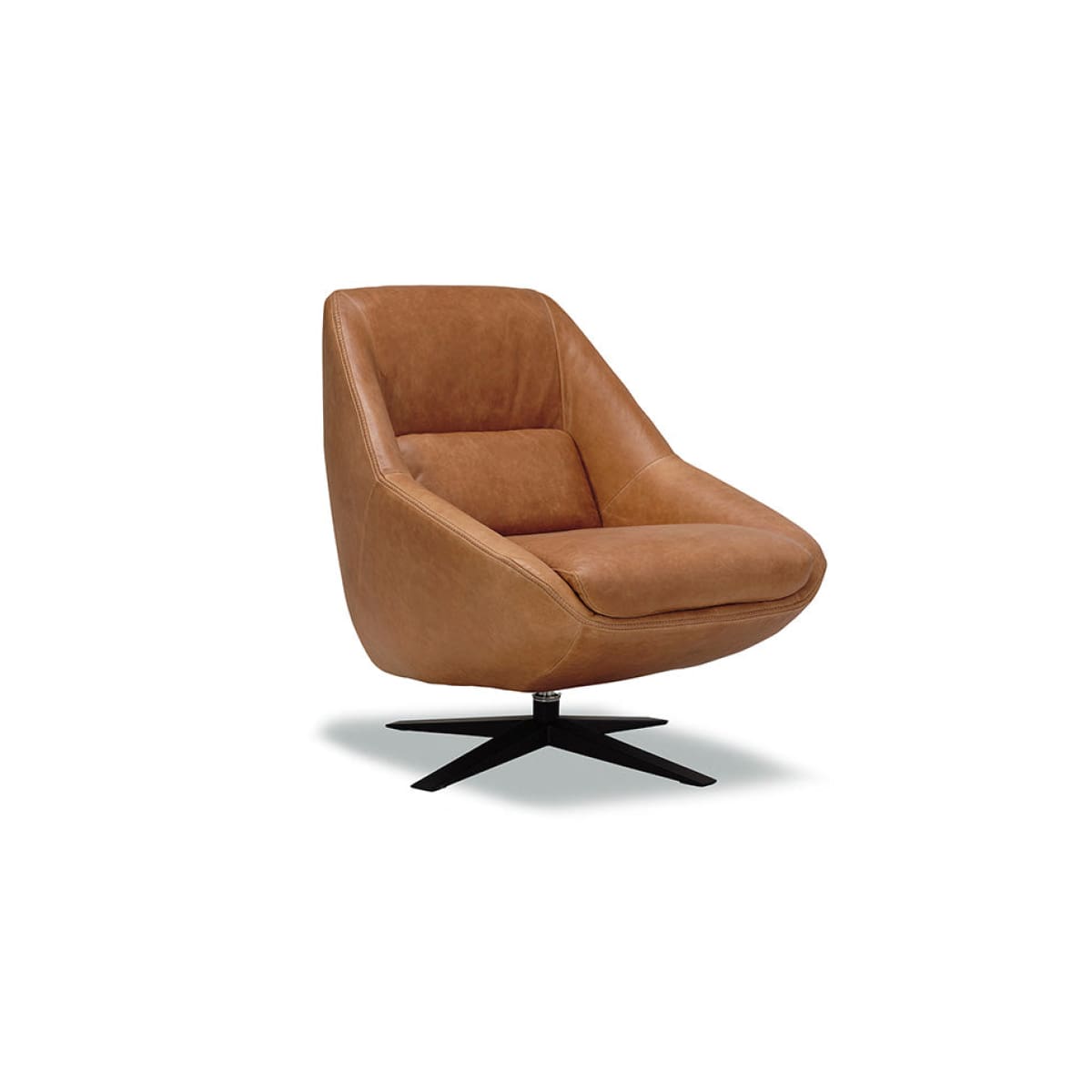 Iris Swivel Leather Chair - accent-chairs