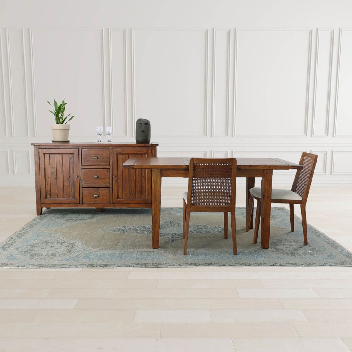 Irish Coast Small Extension Dining Table (47’’/62’’) - African Dusk - lh-import-dining-tables