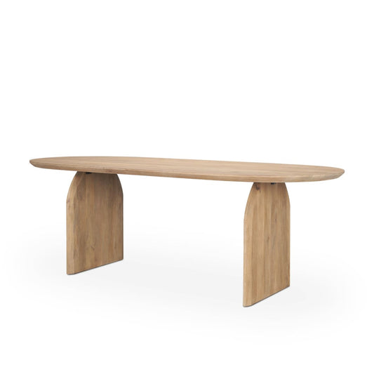 Isla Dining Table Oval | Light Brown - dining-table