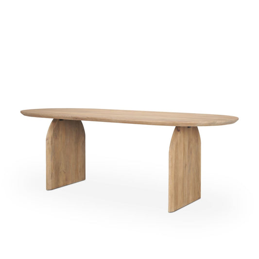 Isla Dining Table Oval | Light Brown - dining-table