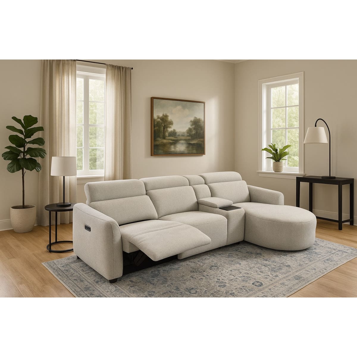 Isla Fabric Power Recliner Sectional - Sectional