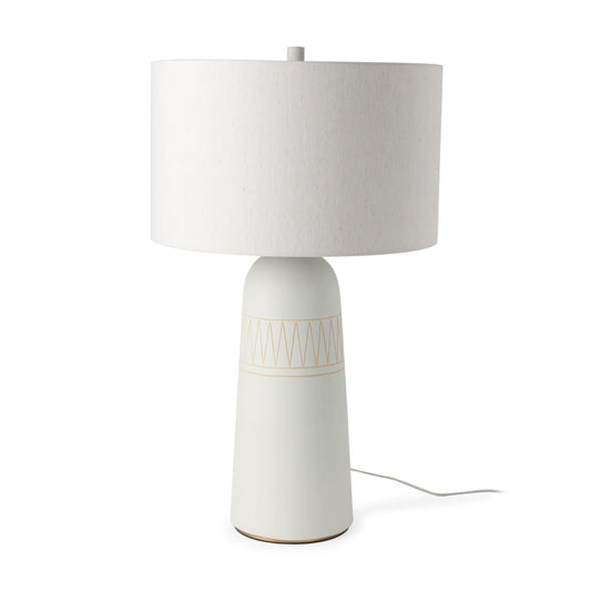 Javier Table Lamp Light Base | Cream Shade - table-lamps