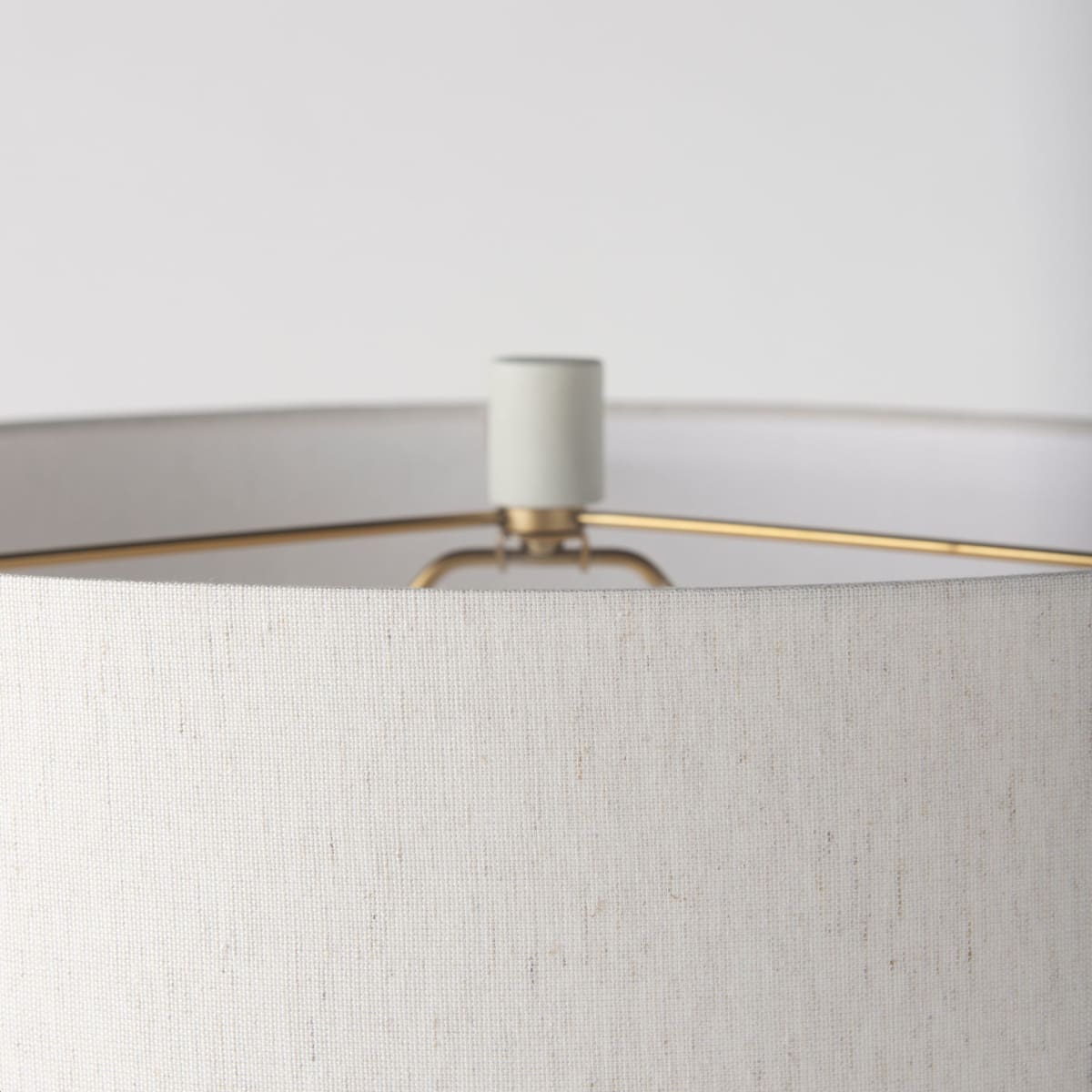 Floor Lamp with Cream Shade and Gold Base