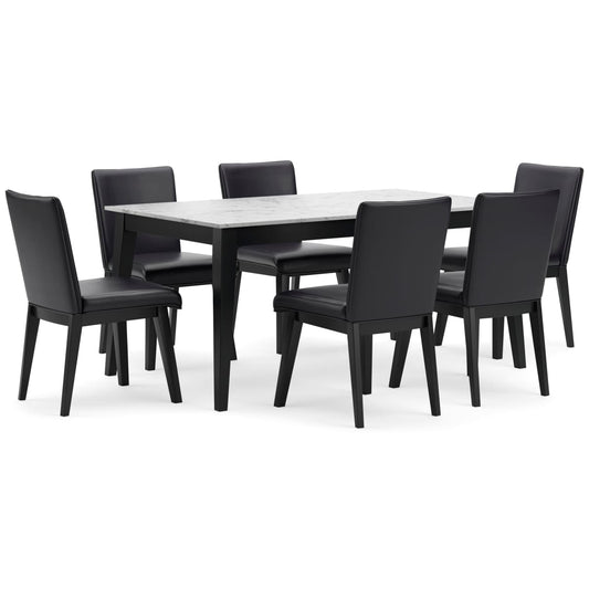 Jettaya Rectangular 7pc Dining Room Table Set - dining-table