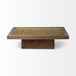 Kandinsky Coffee Table Brown Wood | Gold Metal - coffee-tables