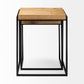Karissa Accent Table Brown Wood | Black Metal - accent-tables