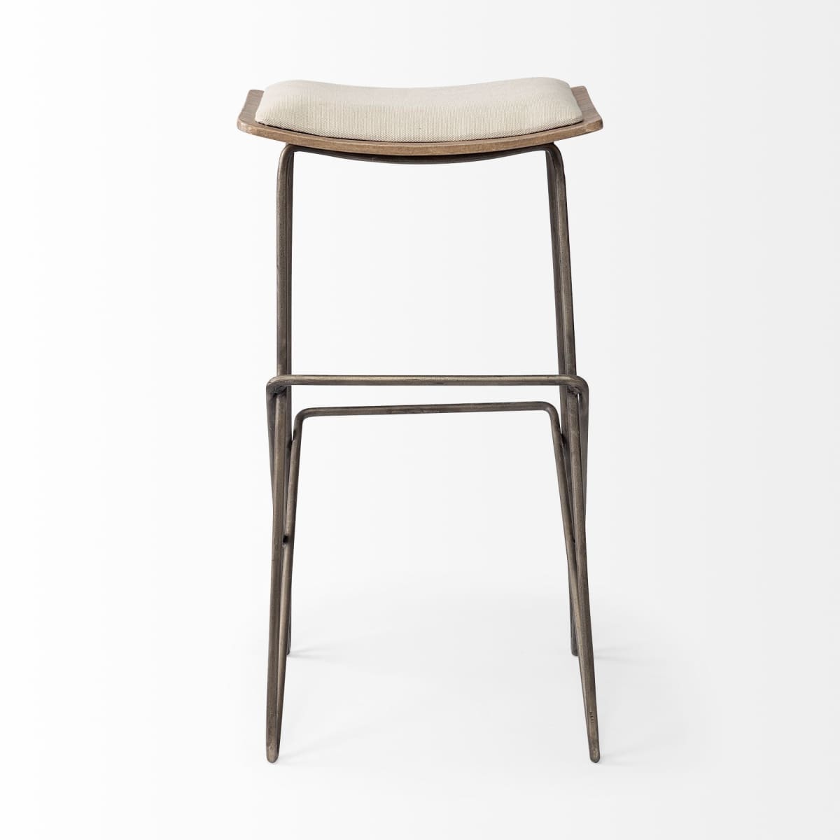 Katniss Bar Counter Stool Cream Fabric | Gold Metal | Bar - bar-stools