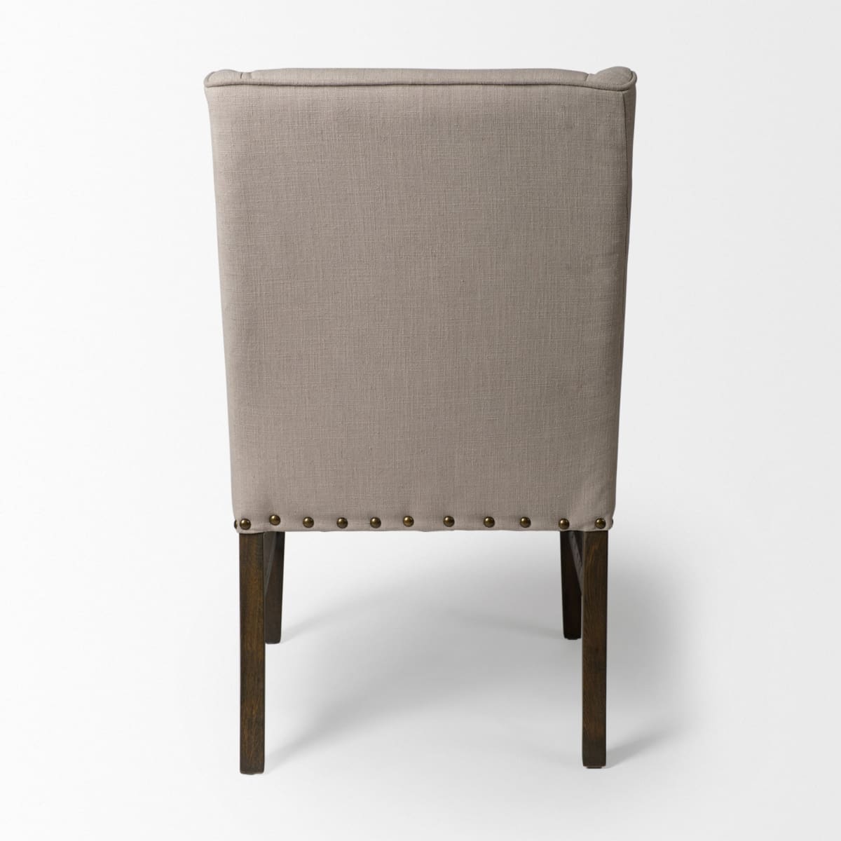 Kensington Dining Chair Beige Fabric | Brown Wood - dining-chairs