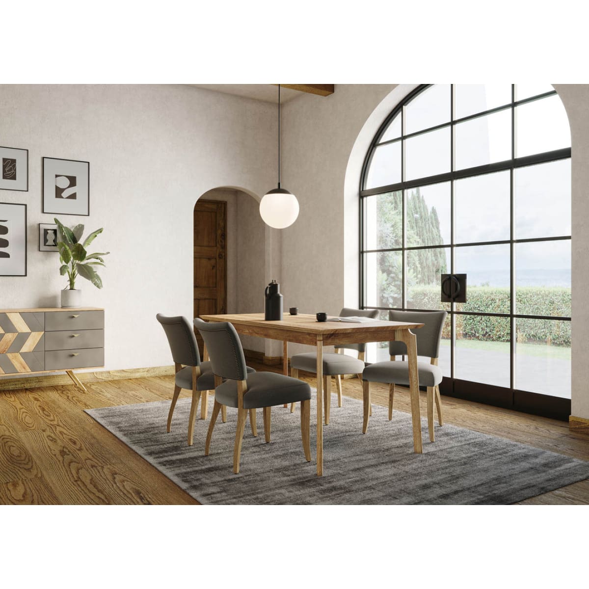 Kenzo Dining Table Small 60” – Natural - lh-import-dining-tables