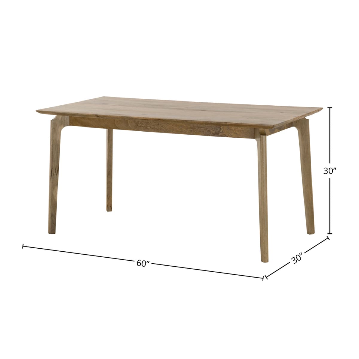 Kenzo Dining Table Small 60” – Natural - lh-import-dining-tables