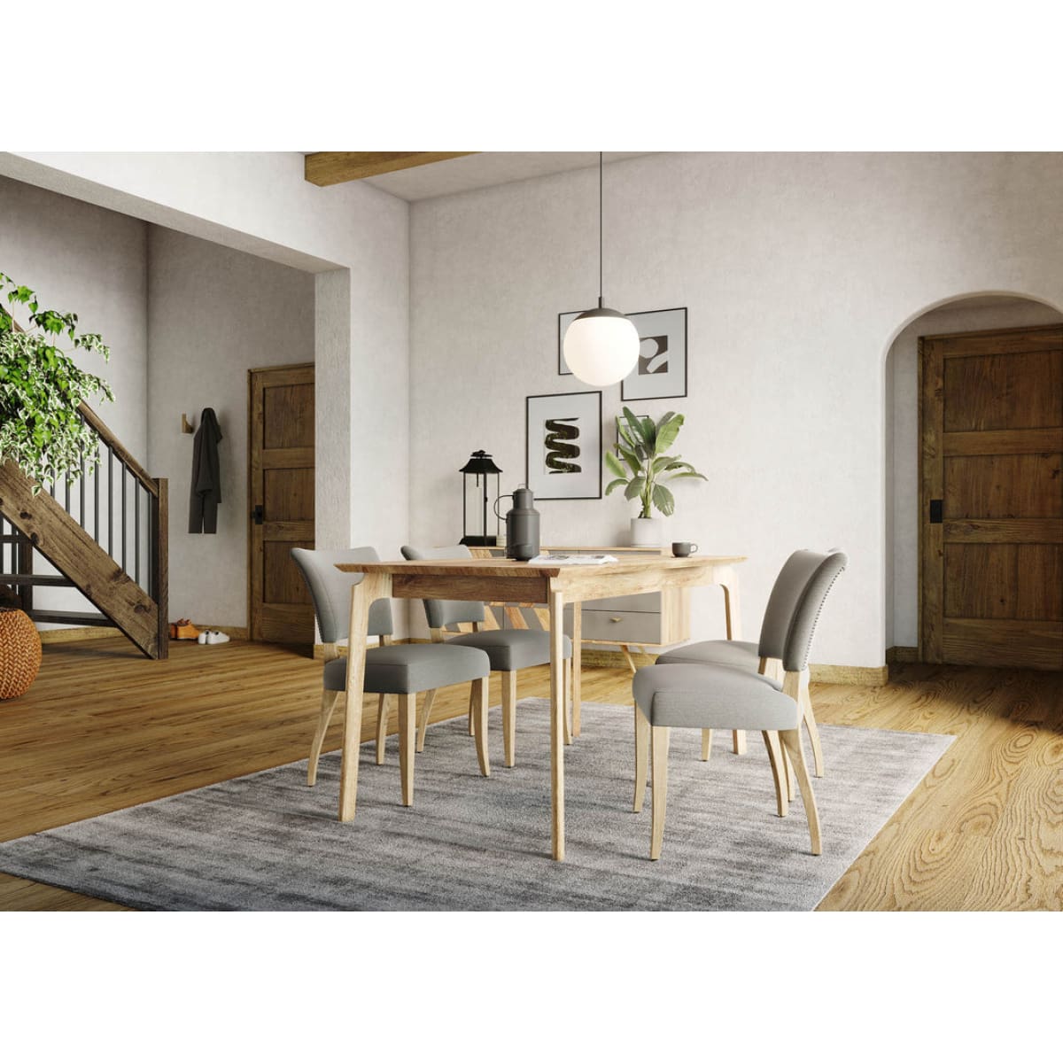 Kenzo Dining Table Small 60” – Natural - lh-import-dining-tables