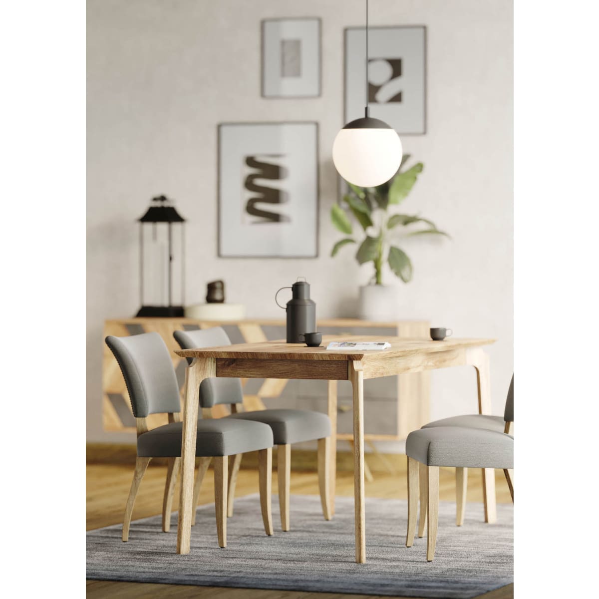 Kenzo Dining Table Small 60” – Natural - lh-import-dining-tables