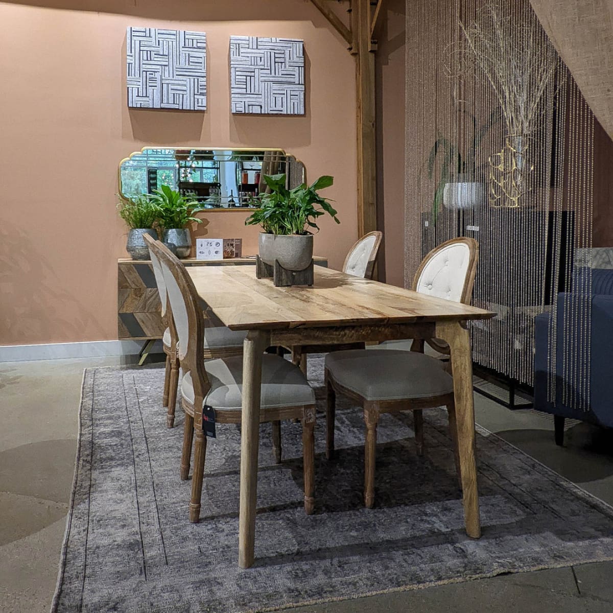 Kenzo Dining Table Small 60” – Natural - lh-import-dining-tables