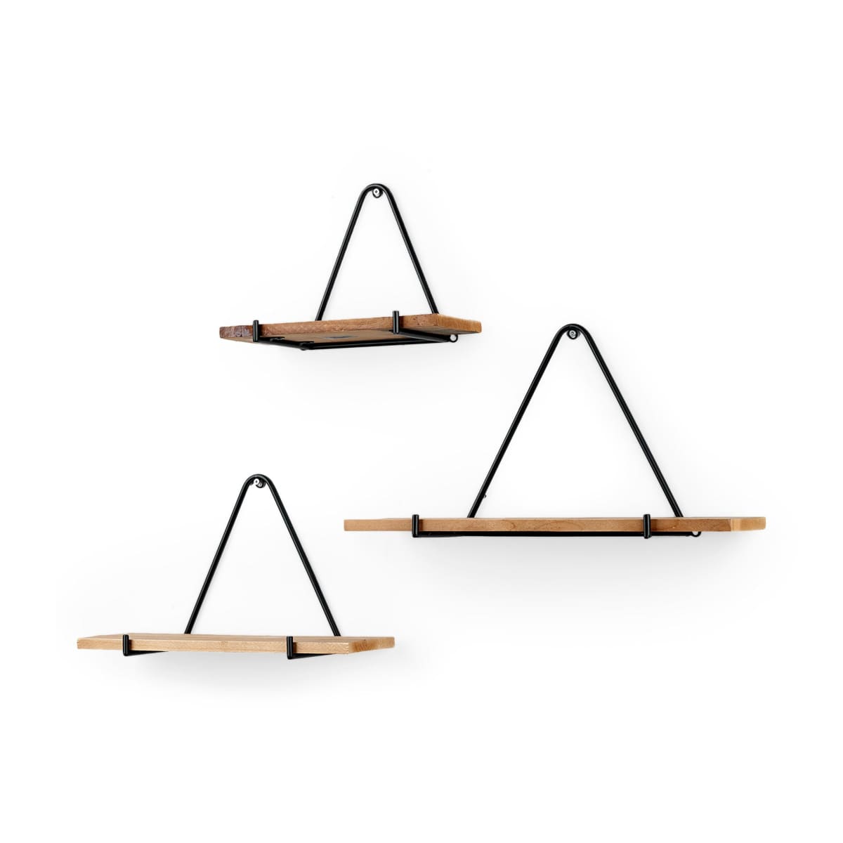 Khufu Wall Furniture Brown Wood | Black Metal - wall-furniture