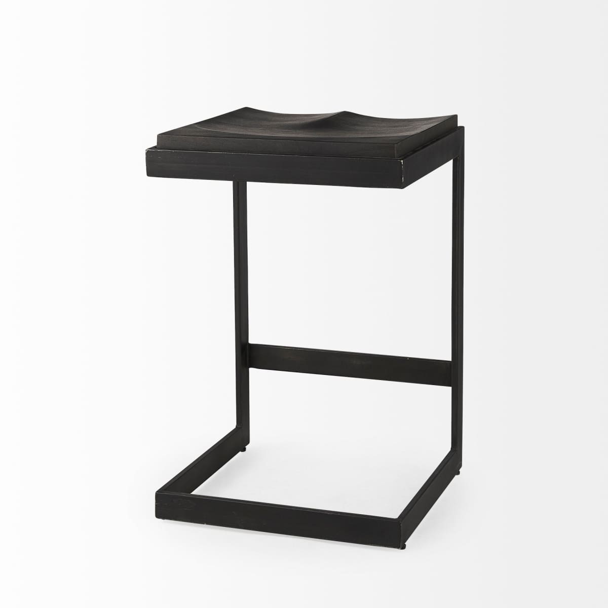 Kiran Bar Counter Stool Black Wood | Black Metal | Counter - bar-stools