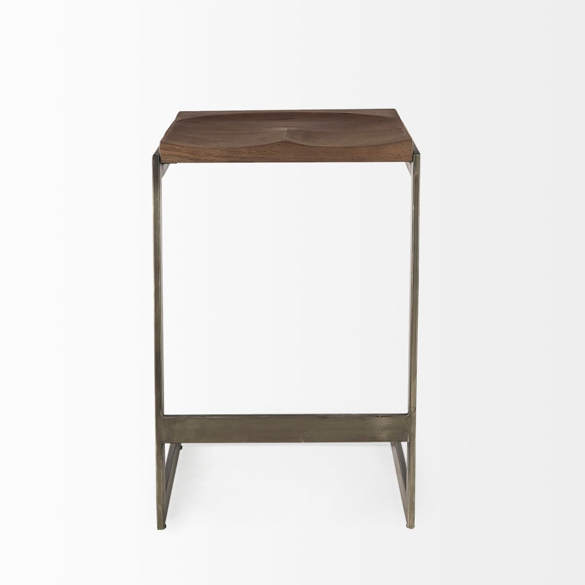 Kiran Bar Counter Stool Brown Wood | Antique Nickel | Counter - bar-stools