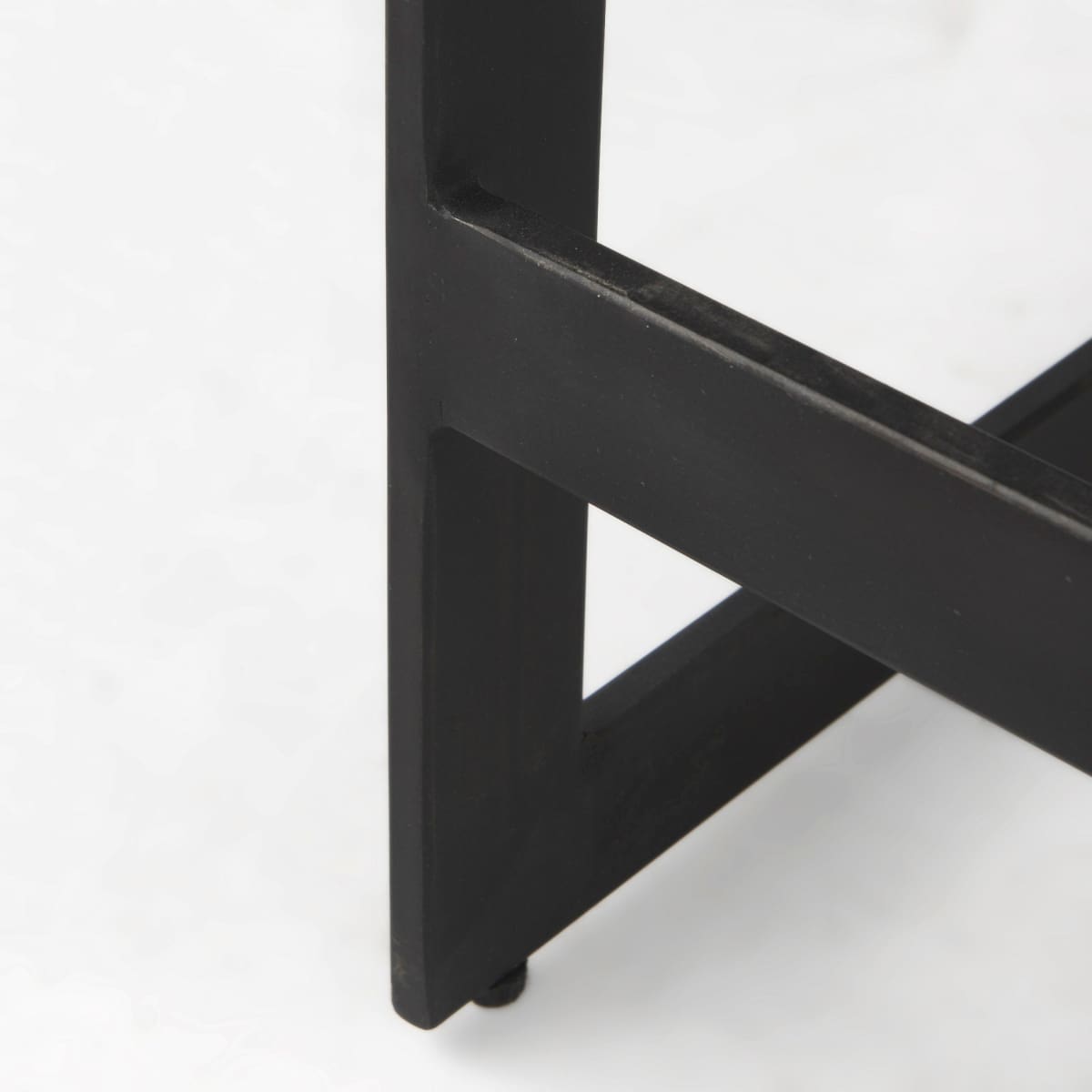 Kiran Wood Seat Bar Counter Stool Black Wood | Black Metal | Counter - bar-stools