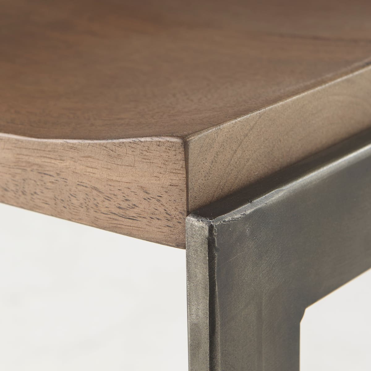 Kiran Wood Seat Bar Counter Stool Brown Wood | Antique Nickel | Counter - bar-stools