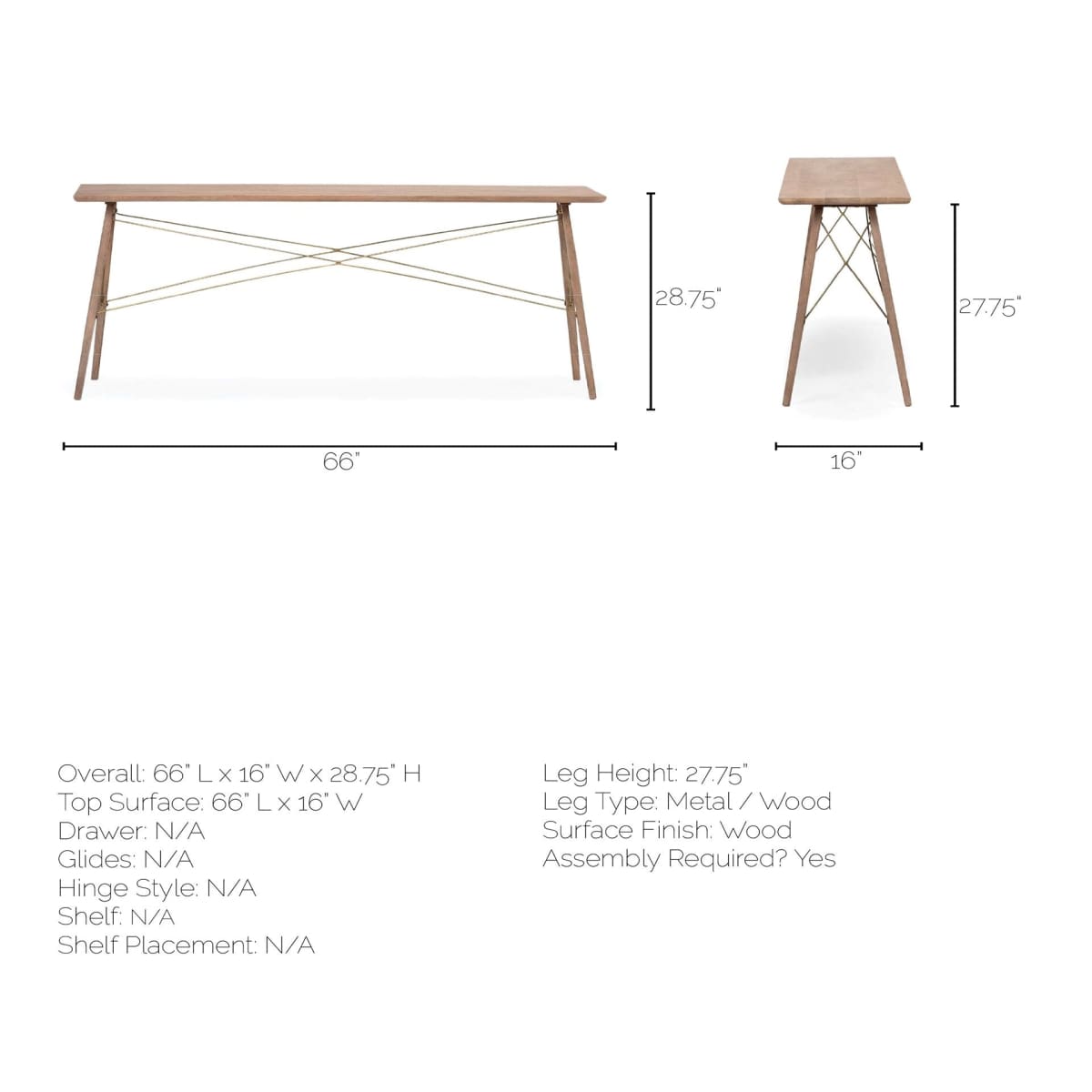 Kirby Console Table Brown Wood - console-tables