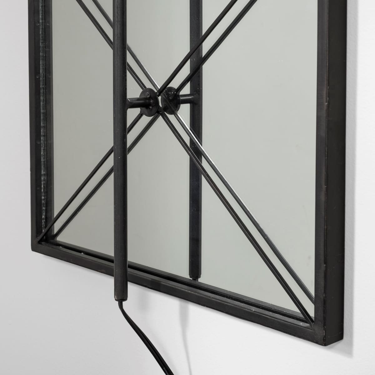 Krissta Wall Sconce Black Metal | Mirror - wall-fixtures
