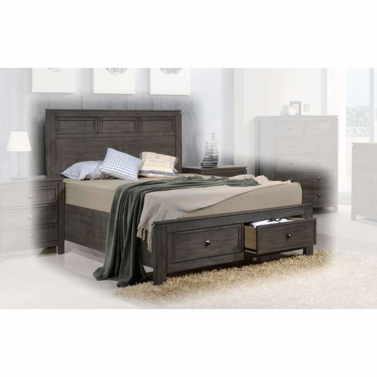 Lancaster Queen Storage Bed - BED