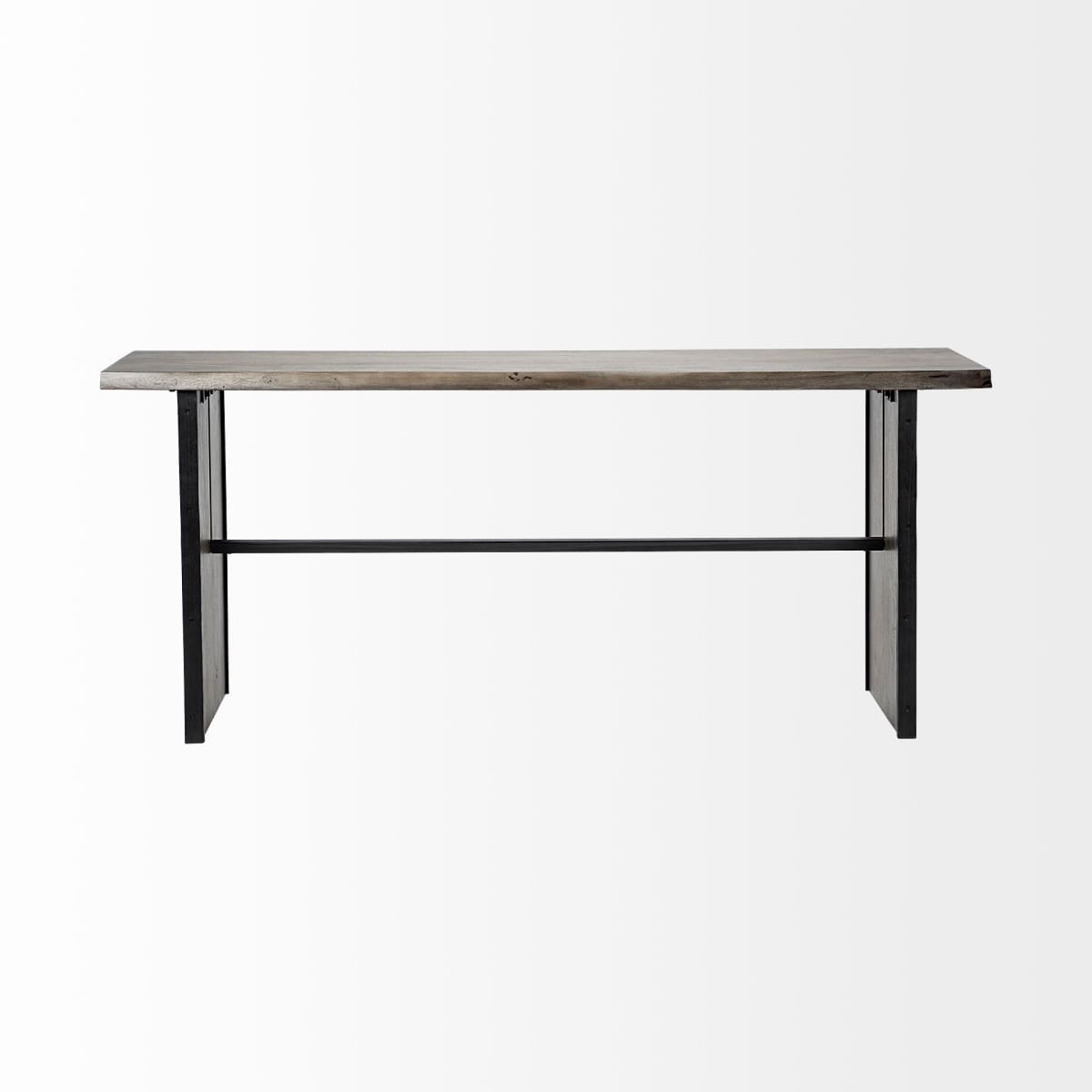 Ledger Console Table Brown Wood | Black Metal - console-tables