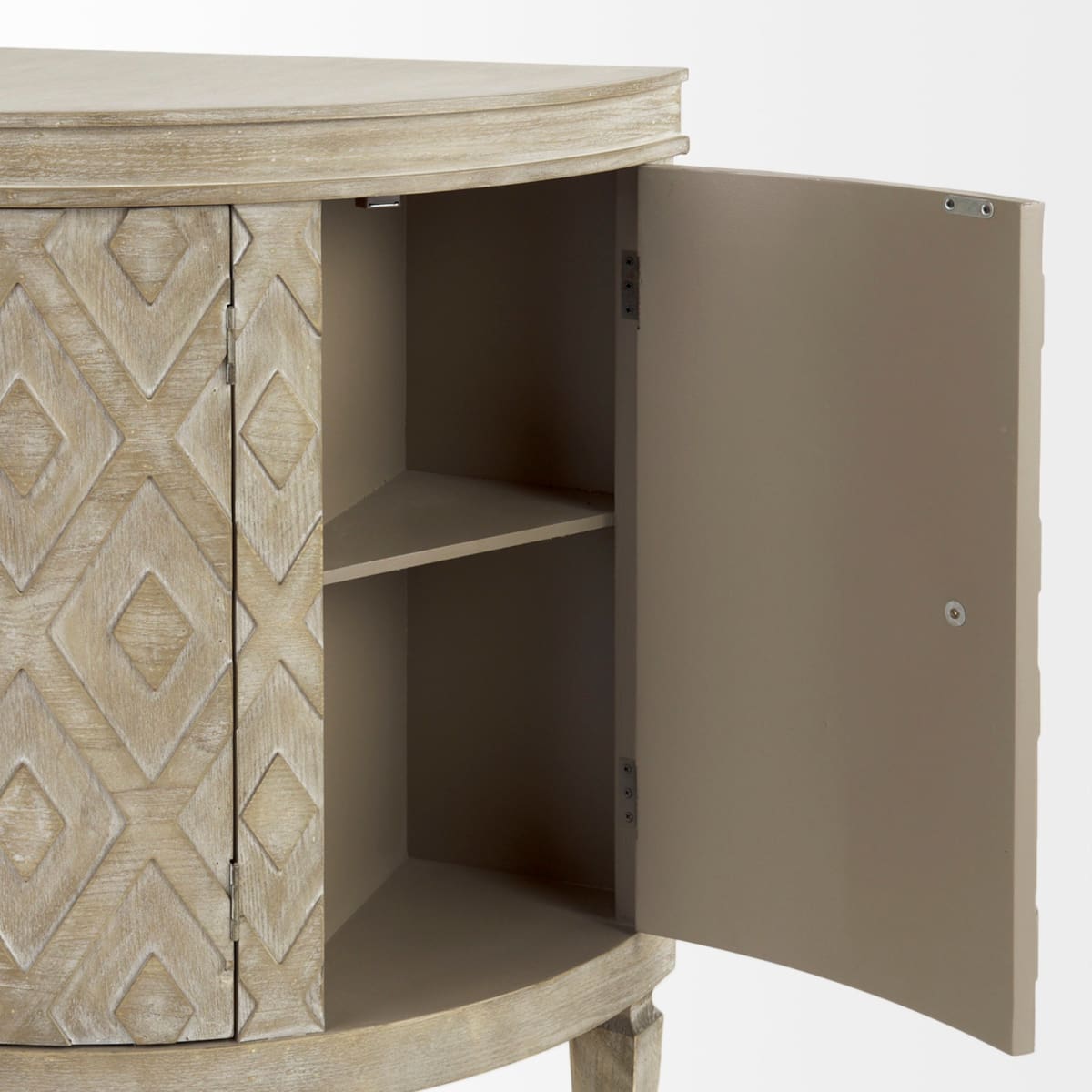 Lennon Demilune Accent Cabinet Beige Wood | 39L - acc-chest-cabinets