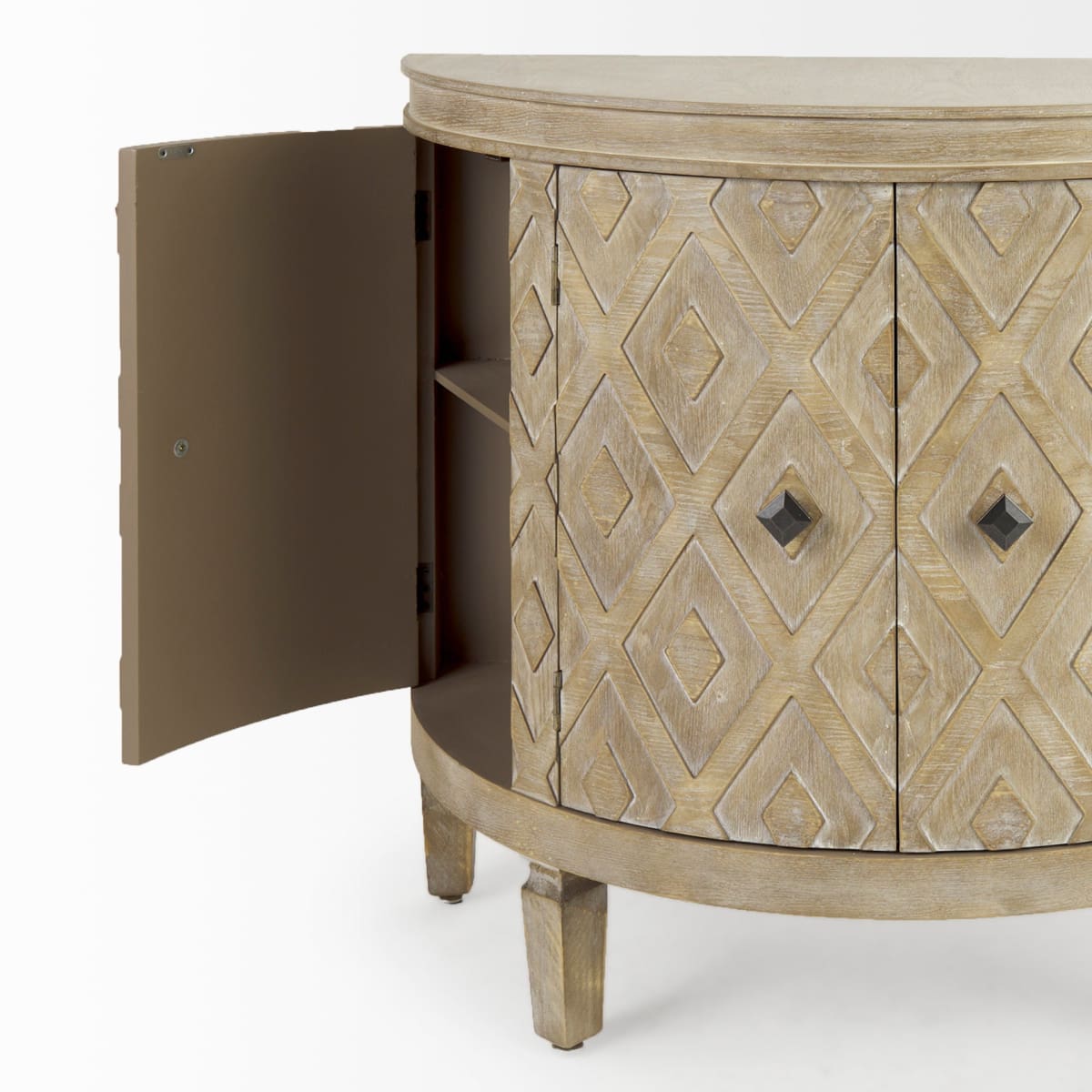 Lennon Demilune Accent Cabinet Beige Wood | 39L - acc-chest-cabinets
