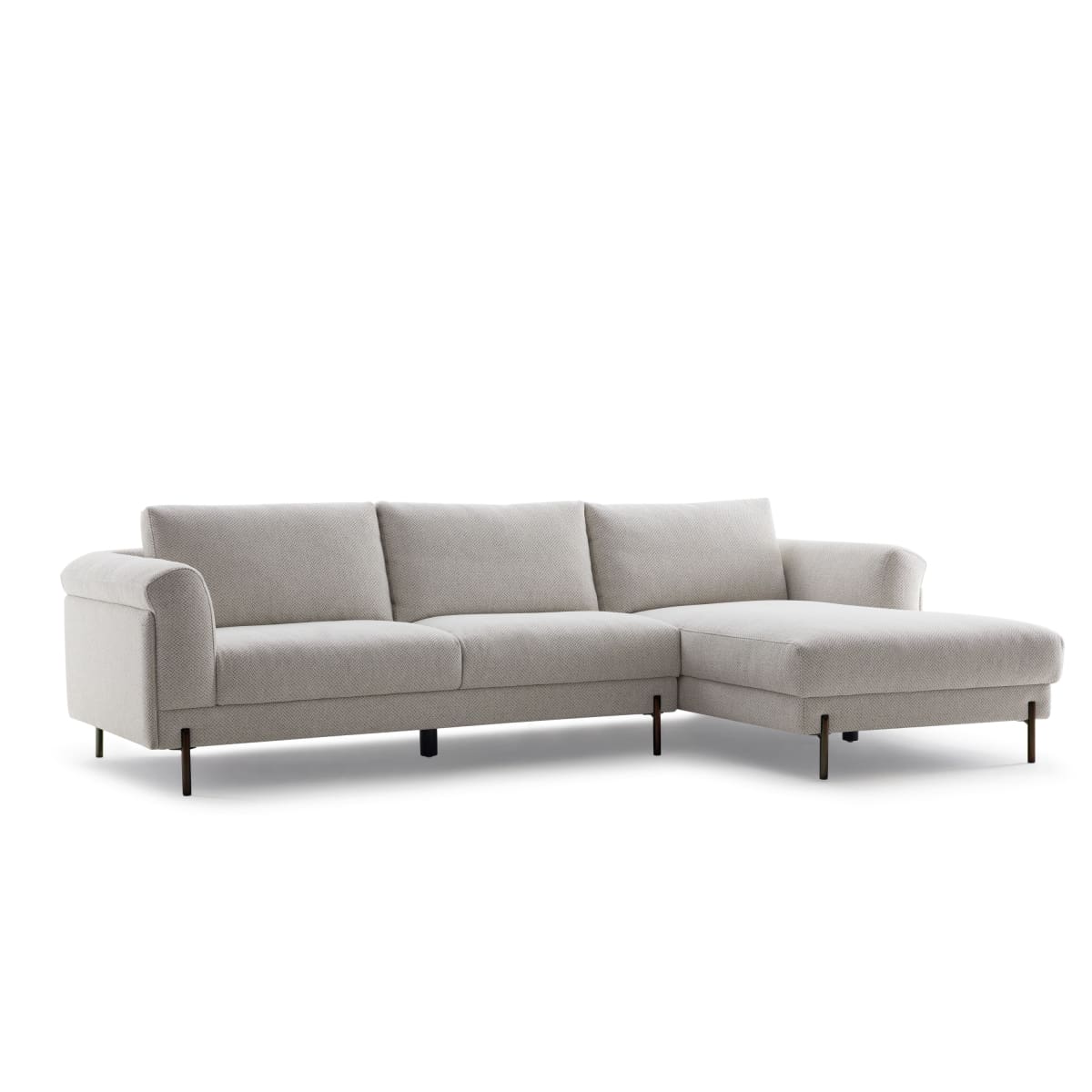 Leo Right-Hand Facing Sectional | Beige Fabric - lh-import-sectionals