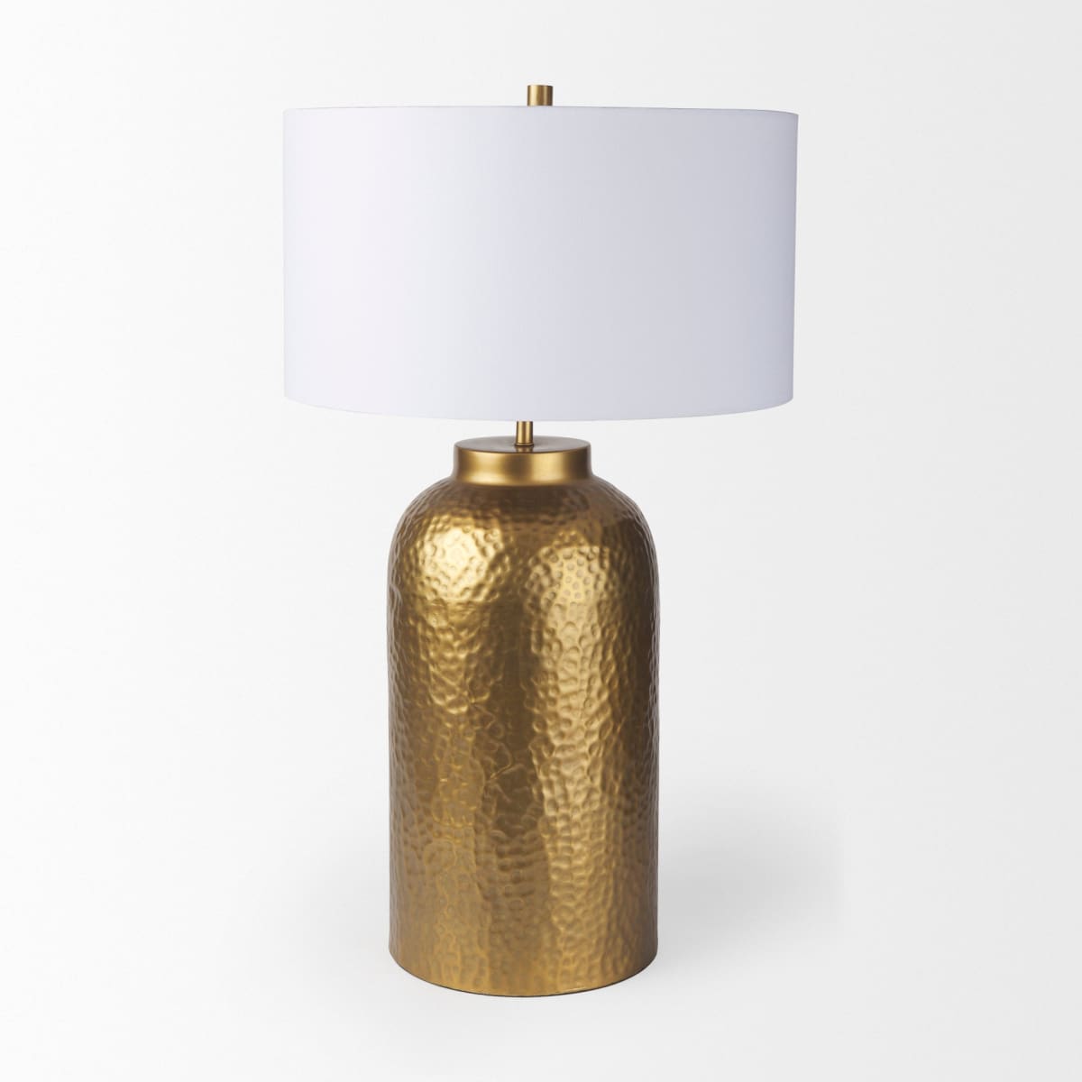 Leo Table Lamp Gold Base | White Shade - table-lamps