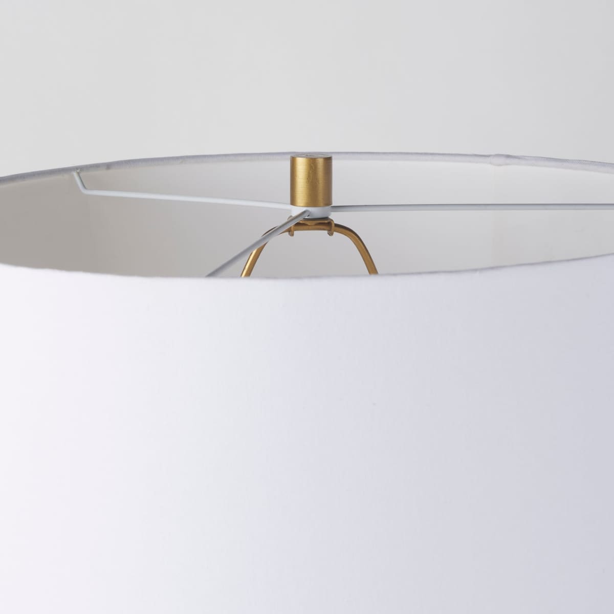 Leo Table Lamp Gold Base | White Shade - table-lamps