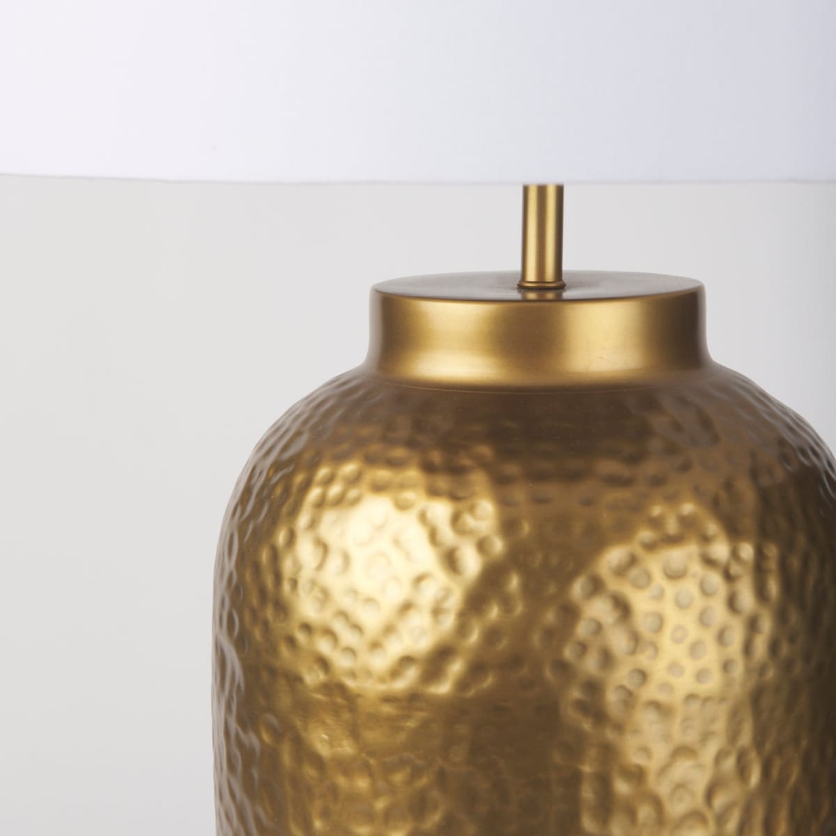 Leo Table Lamp Gold Base | White Shade - table-lamps