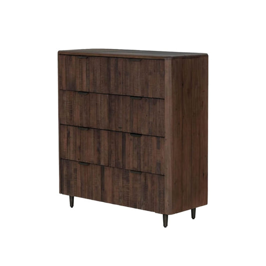 Lineo 7 Drawer Chest - Burnt Oak - lh-import-dressers