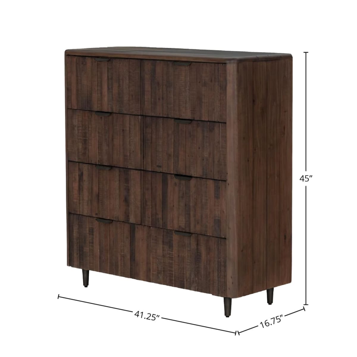 Lineo 7 Drawer Chest - Burnt Oak - lh-import-dressers