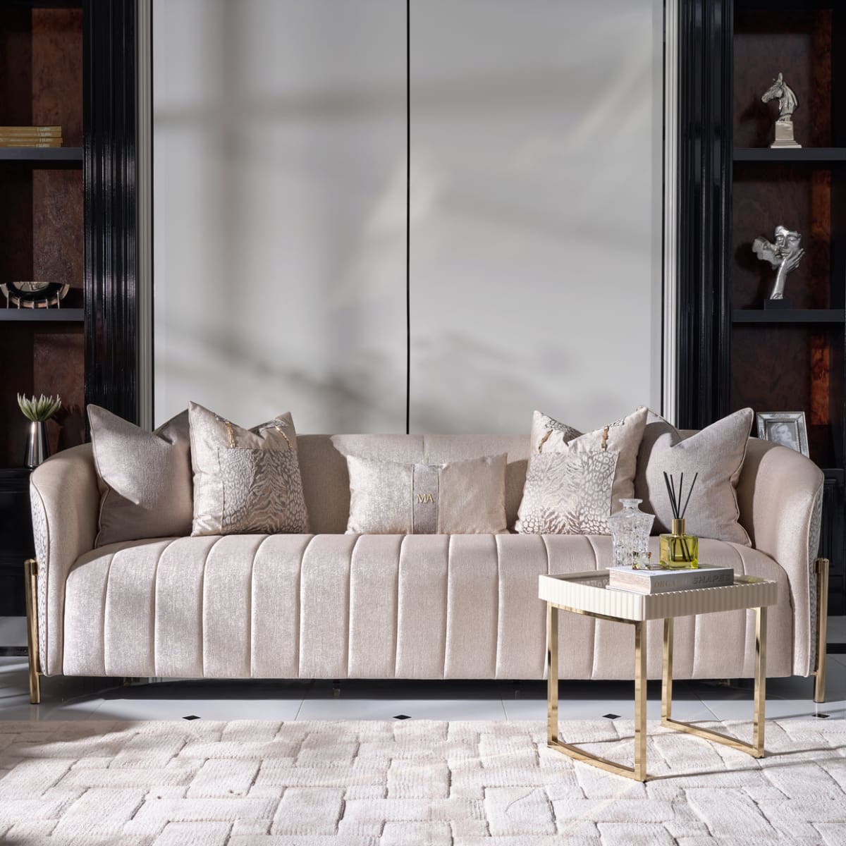 Lisbon Opal Gold Sofa - sofa