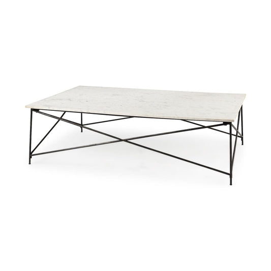 Lorlei Coffee Table White Marble | Gold Iron - coffee-tables