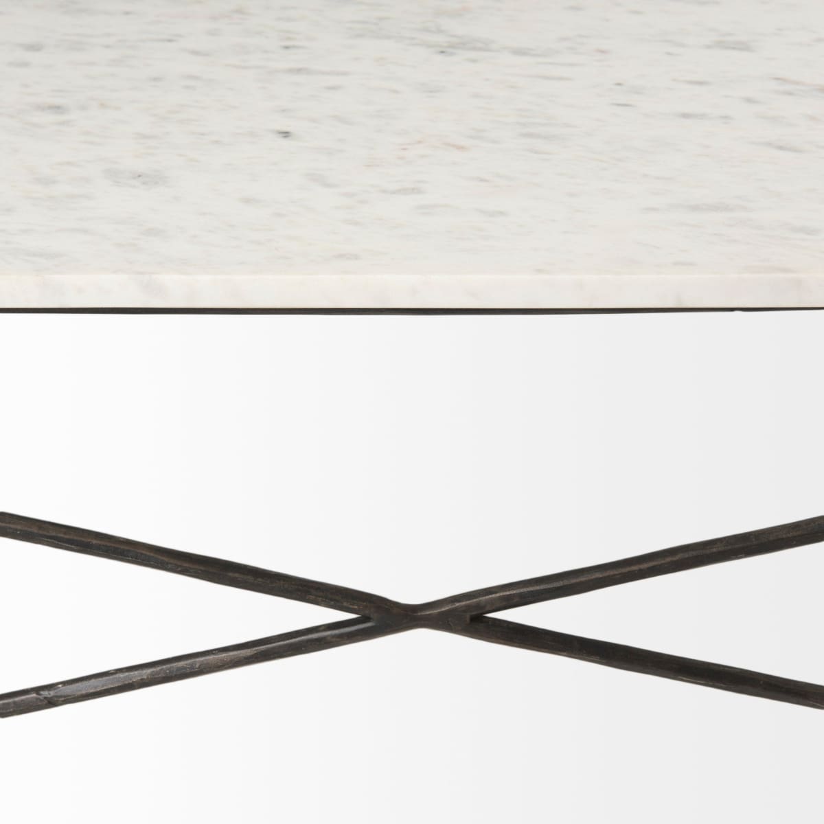 Lorlei Coffee Table White Marble | Gray Iron - coffee-tables