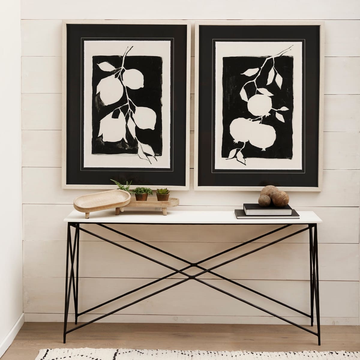 Lorlei Console Table White Marble | Black Iron - console-tables