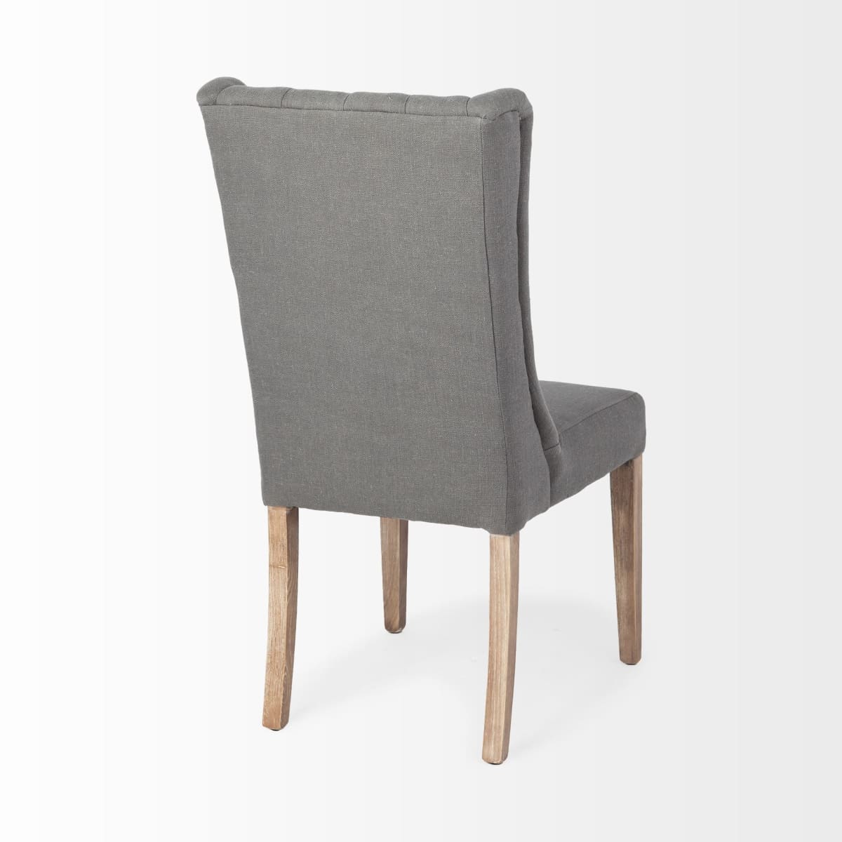 Mackenzie Dining Chair Gray Fabric | Brown Wood - dining-chairs