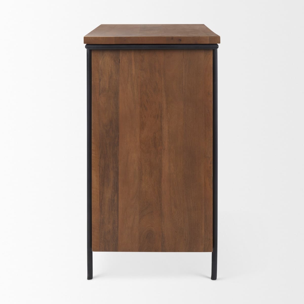 Maddox Accent Cabinet Brown Wood | Black Metal - acc-chest-cabinets