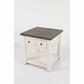 Madison County Vintage White End Table - END TABLE/SIDE TABLE