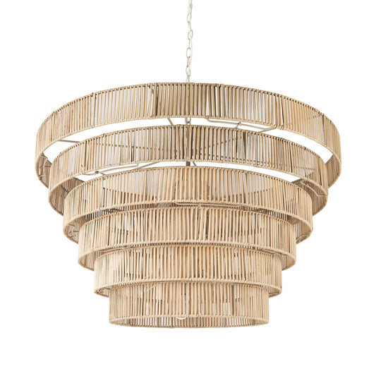 Marimba Chandelier Natural Cane - chandeliers