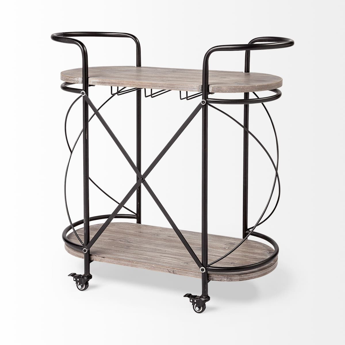 Marlon Bar Cart Brown Wood | Black Metal - bar-carts